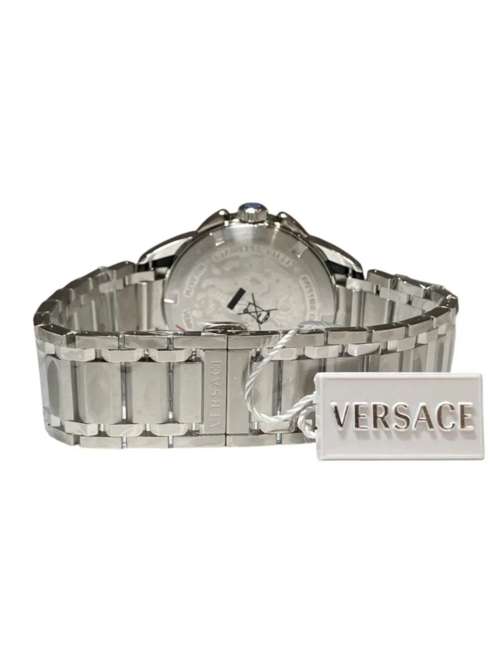Versace Character Chrono Watch SS Quartz Black Dial